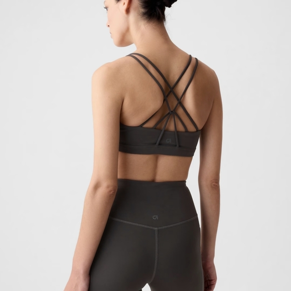 Black Women's Gapfit Yoga Set Pants Medium & Strappy Sports Bra Women's Med - Picture 13 of 17